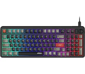 MSI FORGE GK110 czarna / klawiatura gamingowa / przewodowa / membranowa / RGB / USB-A / CZ+SK