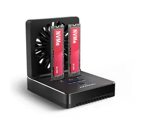 Axagon ADSA-M2C22, stacja dokująca USB-C 20 Gb/s dla 2 dysków SSD M.2 NVMe/SATA z funkcją klonowania