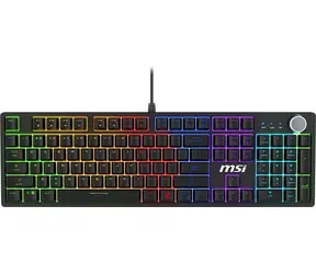 MSI FORGE GK320 Czerwony czarny / klawiatura gamingowa / mechaniczna / Czerwone przełączniki / USB-A / Układ CZ+SK