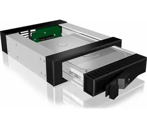 Rozpakowany - Icy Box IB-129SSK-B czarny / Pudełko na dysk twardy 2,5"/3,5" / SATA III / Hot-Swap / rozpakowany