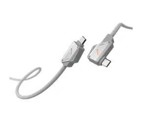 Kabel USB-C do transmisji danych i ładowania Aulumu M07 ze stopu aluminium, 2 m, szary