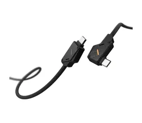 Kabel USB-C z włókna węglowego do transmisji danych i ładowania Aulumu M07, 2 m, czarny