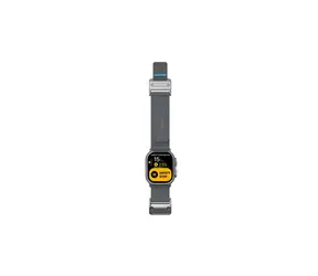 Pasek Aulumu A11 Mag Buckle Slim do zegarka Apple Watch, srebrna klamra, szary pasek