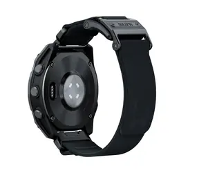 Pasek Aulumu C11 Mag-Buckle Slim do zegarka Garmin (QuickFit 26 mm), czarna klamra, czarny pasek