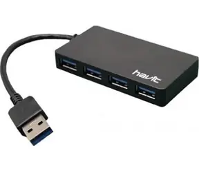 Havit USB 3.0 HV-H103 czarny / Port USB / 4X USB-A