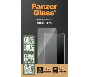 Rozpakowano - PanzerGlass Ultra-Wide Fit z czarną ramką do XIAOMI 15 Pro / rozpakowano
