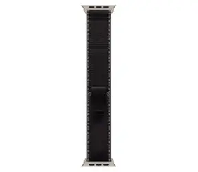 Bez opakowania - Apple Watch 49 mm, czarny, kątowy pasek Trail Loop M/L / Pętla Trail do zegarka Apple Watch / naturalny Titan / 145-220 mm / bez opakowania