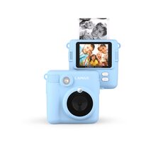 Lamax InstaKid1 niebieski / Kamera dziecięca / Wyświetlacz 2,4" / microSD / MP3 / gry / wideo / interfejs CZ 
