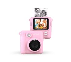 Lamax InstaKid1 różowy / Aparat dziecięcy / Wyświetlacz 2,4" / microSD / MP3 / gry / wideo / interfejs cz&sk 