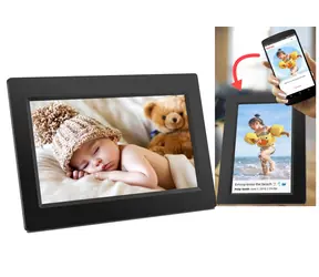 Denver PFF-1015B czarna / cyfrowa ramka na zdjęcia / Wi-Fi / Micro SD / 1280 x 800 px / aplikacja Frameo