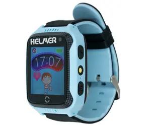 HELMER LK 707 niebieski / zegarek dziecięcy z lokalizatorem GPS / ekran dotykowy / micro SIM / IP65 / kompatybilny z Androidem i iOS