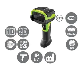 ZEBRA DS3608- Kit HP -USB / skaner kodów kreskowych 2D / Multi-IF / czarny