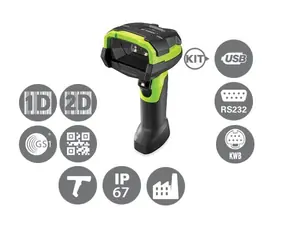Czytnik ZEBRA DS3608-SR Kit USB / skaner kodów kreskowych 2D / RS-232 / KBW / USB / czarny