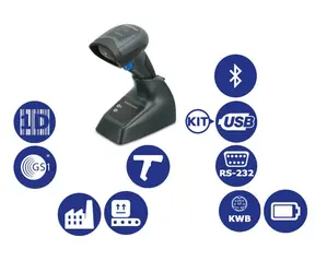 Datalogic QuickScan I QBT2131 zestaw 2-USB / skaner kodów kreskowych 1D / BT / multi-IF / czarny