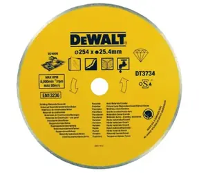 DeWalt DT3734 / Tarcza diamentowa do płytek ceramicznych i kamienia / Średnica 250x25,4 mm