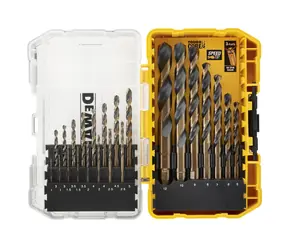 DeWalt DT70729 / Zestaw wierteł do metalu / HSS-G / 1-12 mm / 23 szt. 