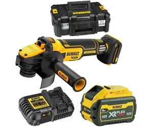 DeWalt DCG409VST1 / Szlifierka kątowa akumulatorowa / 125 mm / 18 V i 54 V XR / 1x 6,0 Ah