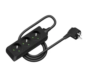 Retlux RPC 01B Przedłużacz 3 gniazdowy 3×1,0 mm 1,5 m czarny