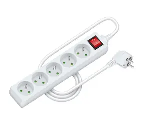 Przedłużacz Retlux RPC 28 z wyłącznikiem 5 gniazd 3×1,0 mm 1,5 m biały