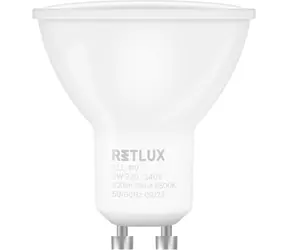 Żarówka Retlux RLL 419 GU10 / 9W / 820 lm / 6500K - barwa światła białego dziennego