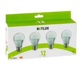 Retlux REL 33 LED A60 4x12W E27 / 1200 lm / 3000K - ciepła biel / 4szt.