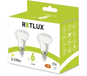 Retlux REL 38 LED R50 2x6W E14 / 510 lm / 3000K - ciepła biel / 2szt.