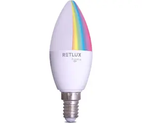 Retlux RSH 100 C37 E14 4.5W RGB CCT / Żarówka inteligentna / RGB / 326 lm / 2700-6500K