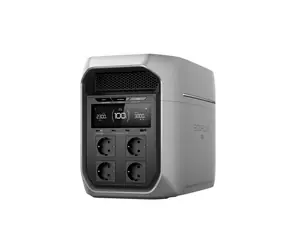 EcoFLow Delta 3 Max PLUS / stacja ładowania / 2048 Wh / 3000 W / LiFePO4 / UPS / Wi-Fi / srebrny