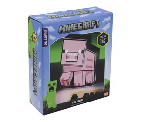 Pudełko na świecącą świnię Paladone Minecraft / Lampa stołowa / 3x AAA