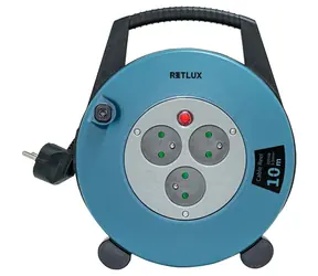 Bęben przedłużacza Retlux RPC 54 10m / 3×1,5mm / 3 gniazda / IP20