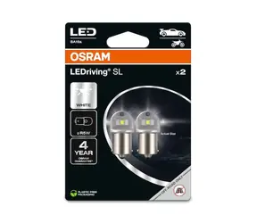 OSRAM LEDriving R5W 12V BA15s 0,5W biały / 50lm / 6000K / 30000h / noDIM / A+ / szkło matowe / 2 szt.