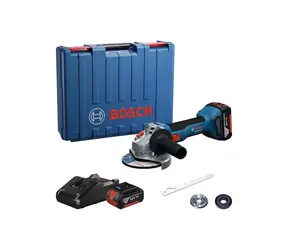 BOSCH GWS 18V-8 Professional + 2 akumulatory / Szlifierka kątowa akumulatorowa / 125 mm / 2 akumulatory GBA 18V 5.0Ah