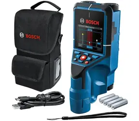 BOSCH D-tect 200 C Professional z akcesoriami / Detektor / głębokość: 200 mm / IP 5X / 4× baterie 1,5 V LR6 (AA)
