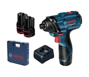 BOSCH GDR 120-LI Professional / Bezprzewodowy klucz udarowy / 12 V / 2600 obr./min / 3200 udarów/min / 100 Nm / L-Boxx / 2 x 2,0 Ah