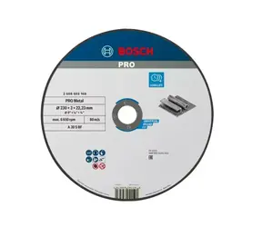 BOSCH 2608603168 / Tarcza tnąca do metalu / Średnica 230 x 22,23 mm / Szerokość cięcia 3,0 mm