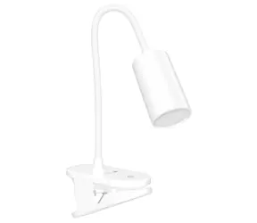 Connect IT CLIP 2 biała / Lampka biurkowa LED z klipsem / 4W / 210 lm / Bateria 1200 mAh