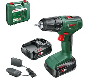 BOSCH EasyDrill 18V-40 / Wiertarko-wkrętarka akumulatorowa / 18 V / 1630 obr./min / 40 Nm / 2 x 2,0 Ah
