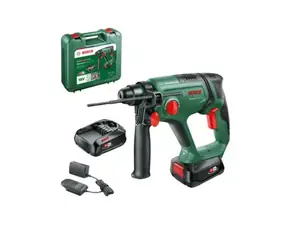 BOSCH UniversalHammer 18V / Młotowiertarka akumulatorowa / 18V / 2000 obr./min / 5400 udarów/min / 2,0J / SDS- PLUS / 2x 2,5 Ah