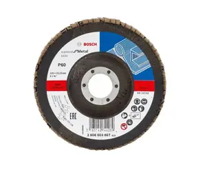 BOSCH 2608603657 X431 / Ściernica listkowa P60 / 125x22,23 mm