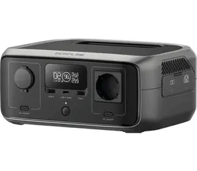 Rozpakowany - EcoFLow RIVER 3 UPS czarny / Stacja ładowania / 245 Wh / 300 W / Wyświetlacz LCD / Funkcja UPS / rozpakowany