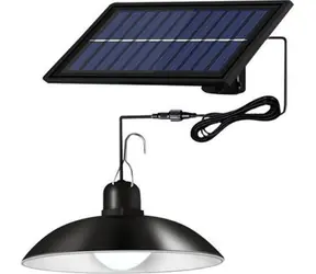 Rozpakowano - lampa wisząca solarna Superfire FF10-B czarna / rozpakowano