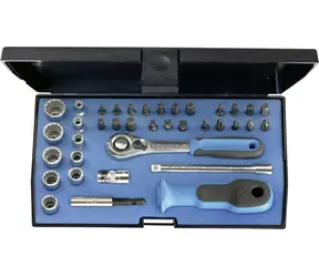 Gedore D20 KMU-20 - Zestaw kluczy nasadowych 1|4" z grzechotką / Bity / Gola / TORX / 37 szt.