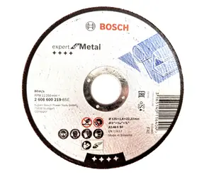 BOSCH 2608600219 / Tarcza tnąca do metalu / Średnica 125 x 22,23 mm / Szerokość cięcia 1,6 mm