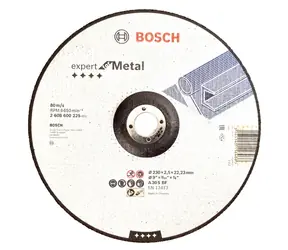 BOSCH 2608600225 / Tarcza tnąca do metalu / Średnica 230 x 22,23 mm / Szerokość cięcia 2,5 mm
