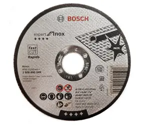 BOSCH 2608600549 / Tarcza tnąca do stali nierdzewnej / Średnica 125 x 22,23 mm / Szerokość cięcia 1 mm