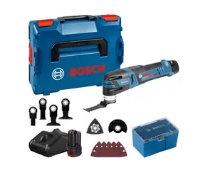 BOSCH GOP 12V-28 Professional / Wielofunkcyjna piła akumulatorowa / 12V / Li- ION / 20000 min-1 / Oscylacja 1,4° / L-BOXX / 2x 3,0 Ah