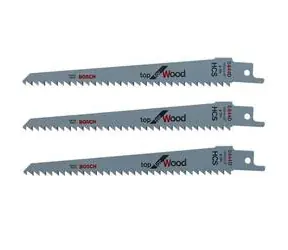 BOSCH F016800303 / Zestaw brzeszczotów do drewna / HCS / Mocowanie 1|2" / Długość brzeszczotu 150 mm / 3 szt.