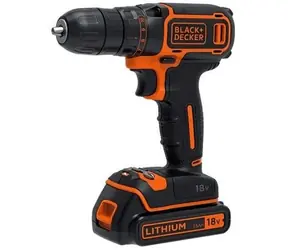 Black&Decker BDCDC18KB / Wiertarko-wkrętarka akumulatorowa / 18V / 2x1,5Ah / uchwyt 10mm / 650 obr/min / 30 Nm