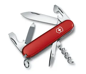 VICTORINOX SPORTMAN czerwony / Scyzoryk / Stal / Liczba funkcji: 7 / Długość: 58 mm