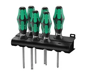 Wera 335|350|355|6 Zestaw wkrętaków Kraftform PLUS Lasertip + stojak